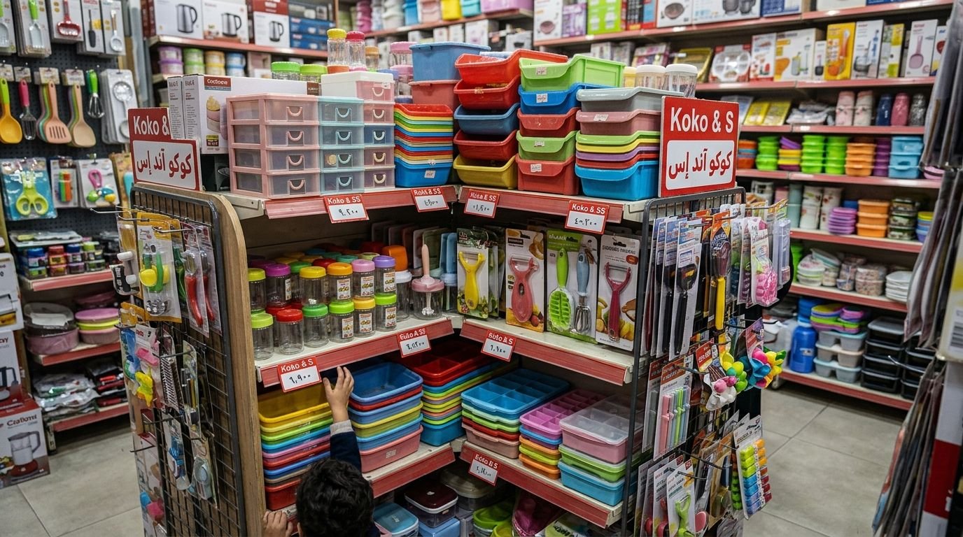 رفائع المطبخ والبلاستيكات الاقتصادية بأسعار الجملة في محلات كوكو آند اس"