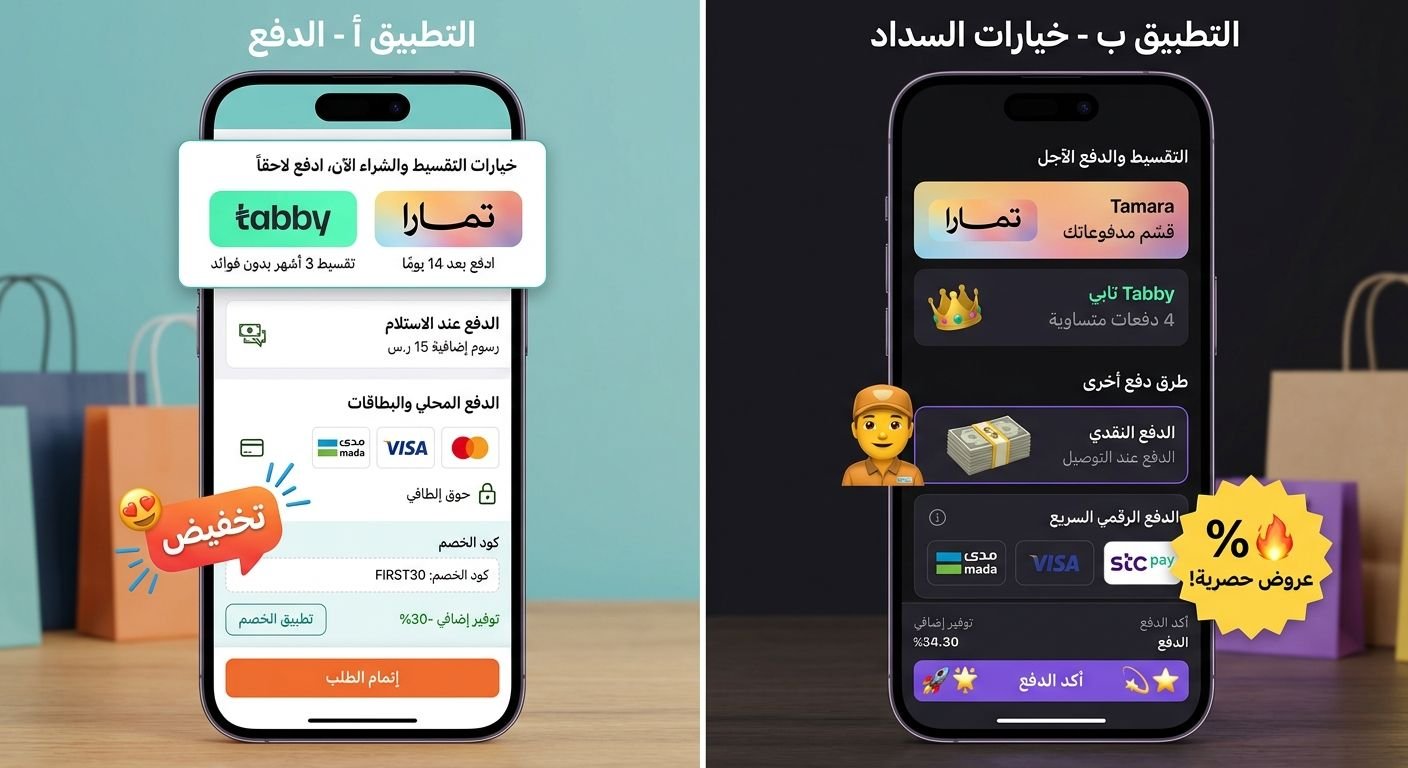 طرق الدفع والتقسيط عبر تابي وتمارا في ستايلي ونمشي