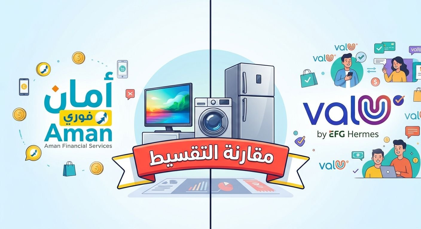 مقارنة بين فاليو وأمان لتقسيط الأجهزة الكهربائية وجهاز العروسة في مصر.