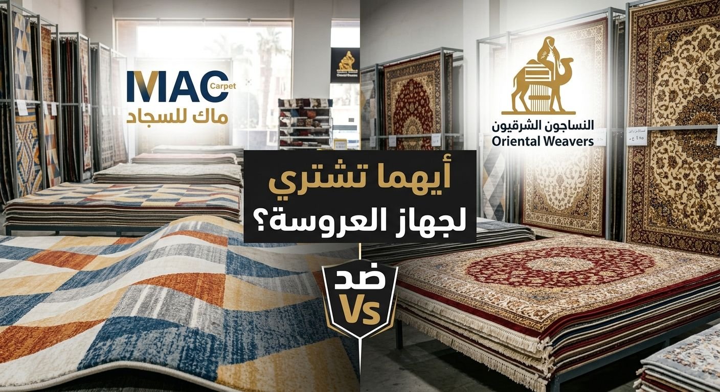 مقارنة بين سجاد النساجون الشرقيون وسجاد ماك لجهاز العروسة في مصر.