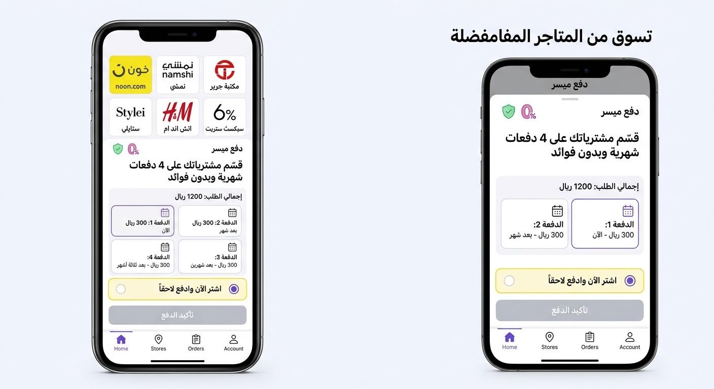 المتاجر التي تدعم الدفع عبر تابي وتمارا في الخليج.
